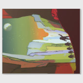 Vintag unterrichten Sie auf Mars-Einstellung Geschenkpapier (Flach)