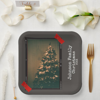 Vintag Upcycle Instant Foto Schreibmaschine Weihna Pappteller