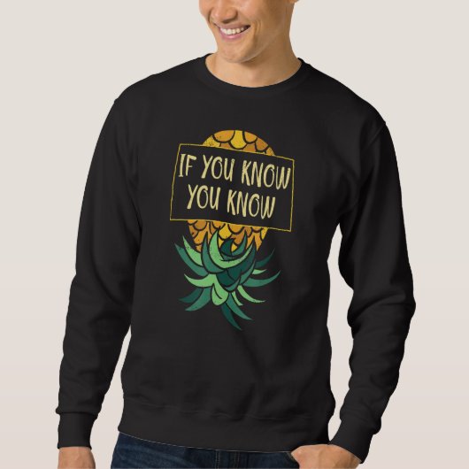 Vintag Upside Down Ananas Subtile Swinger Sweatshirt (Vorderseite)