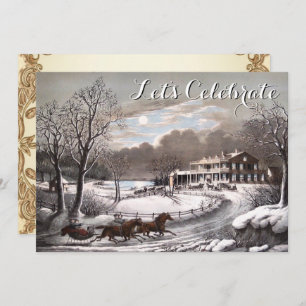 Vintag Urlaub Ives Party Einladung