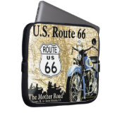 Vintag - US Route 66-Motorrad-Werbung" Laptopschutzhülle (Vorne Rechts)