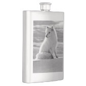 Vintag USA Alaska Arctic fox Flachmann (Rechts)