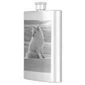 Vintag USA Alaska Arctic fox Flachmann (Links)