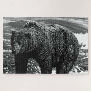 Vintag USA Alaska Braunbär Puzzle
