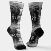 Vintag USA Alaska Braunbär Socken (Gewinkelt)