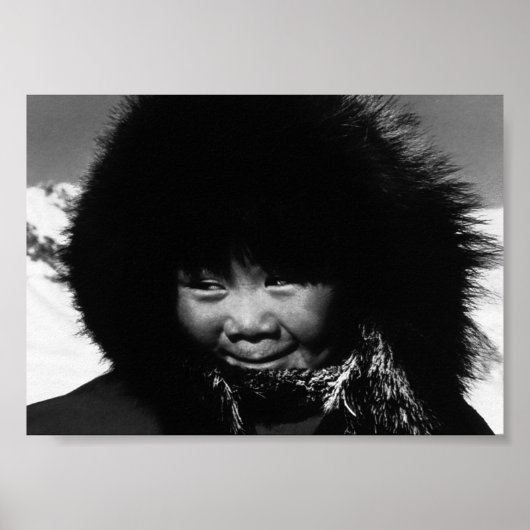 Vintag USA Alaska eskimo child Poster (Vorne)
