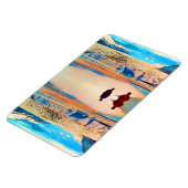 Vintag USA Alaska Mendenhall Gletscher Juneau Magnet (Linke Seite)