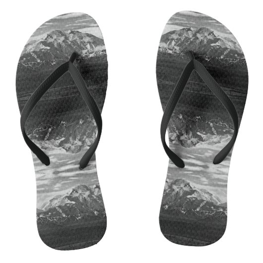Vintag USA Alaska Mt Mckinley Nationalpark Badesandalen (Fußbett)