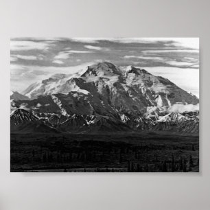 Vintag USA Alaska Mt Mckinley Nationalpark Poster
