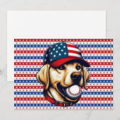 Vintag, USA baseball Labrador Feiertagskarte (Vorne/Hinten)