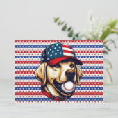Vintag, USA baseball Labrador Feiertagskarte (Stehend Vorderseite)
