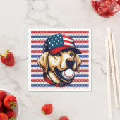 Vintag, USA baseball Labrador Serviette (Beispiel)