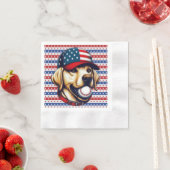 Vintag, USA baseball Labrador Serviette (Beispiel)