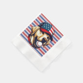 Vintag, USA baseball Labrador Serviette (Ecke)