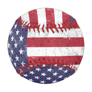 Vintag USA Flag Patrioamerikanisches Red White Blu Baseball
