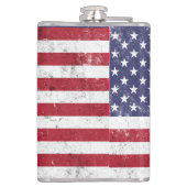 Vintag USA Flag Patrioamerikanisches Red White Blu Flachmann (Rückseite)