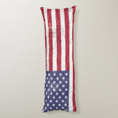 Vintag USA Flag Patrioamerikanisches Red White Blu Seitenschläferkissen (Rückseite (Vertikal))