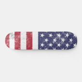 Vintag USA Flag Patrioamerikanisches Red White Blu Skateboard (Horizontal)
