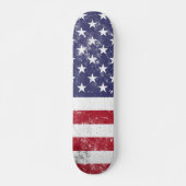 Vintag USA Flag Patrioamerikanisches Red White Blu Skateboard (Vorne)