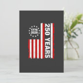 Vintag USA Halbjahrhundert 250 Einladung (Stehend Vorderseite)