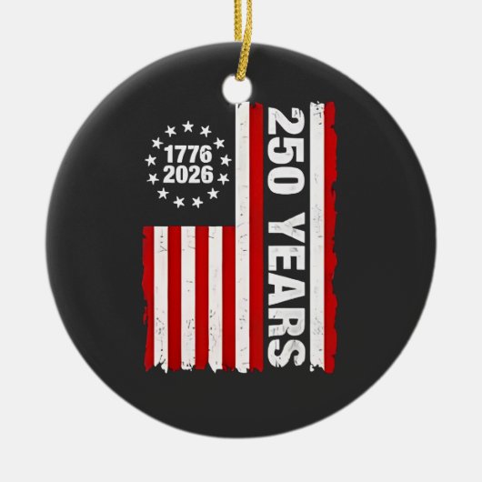 Vintag USA Halbjahrhundert 250 Keramik Ornament (Vorne)