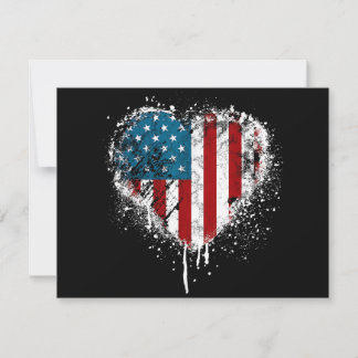 Vintag USA Herz 4. Juli Patriotische Amerikanerin 