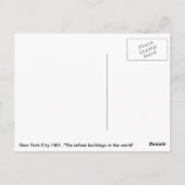 Vintag USA, New York City 1901 Postkarte (Rückseite)