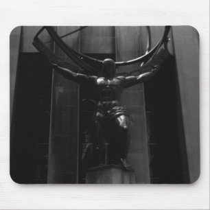 Vintag USA - New York Rockefeller Atlas Statue Cas Mousepad