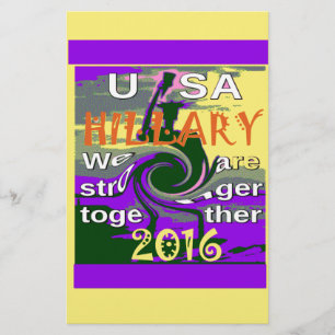 Vintag USA Stronger Together Abstrakt Art Print Briefpapier