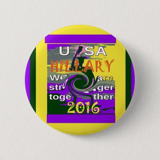 Vintag USA Stronger Together Abstrakt Art Print Button (Vorderseite)