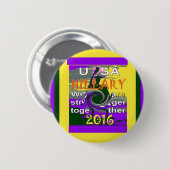 Vintag USA Stronger Together Abstrakt Art Print Button (Vorne & Hinten)