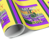 Vintag USA Stronger Together Abstrakt Art Print Geschenkpapier (Rolleneckpunkt)