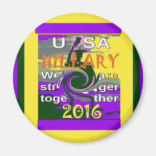 Vintag USA Stronger Together Abstrakt Art Print Magnet