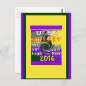 Vintag USA Stronger Together Abstrakt Art Print Postkarte (Vorne/Hinten)