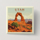 Vintag Utah Button (Vorderseite)