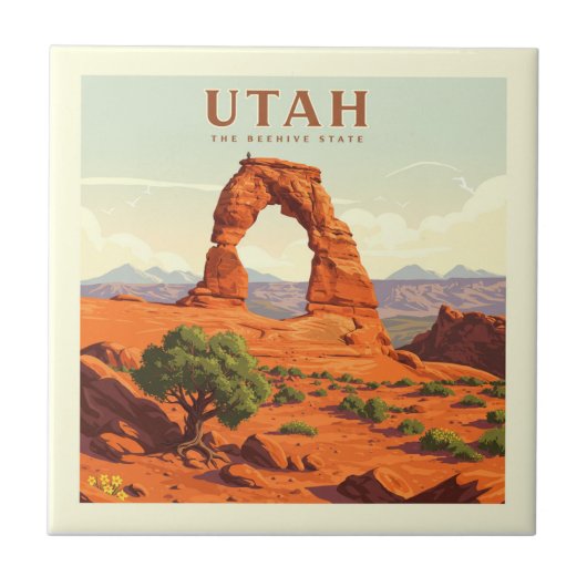 Vintag Utah Fliese (Vorderseite)