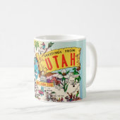 Vintag Utah Map Kaffeetasse (VorderseiteRechts)