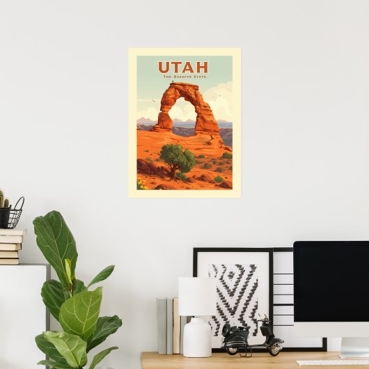 Vintag Utah Poster (Heimbüro)