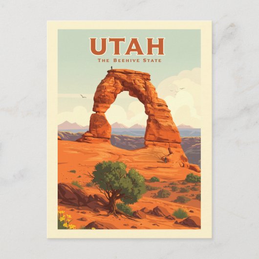 Vintag Utah Postkarte (Vorderseite)