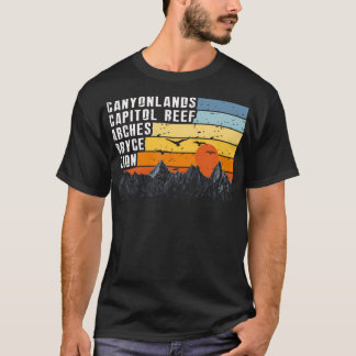 Vintag Utah Souvenir Big 5 Utah Mighty Five Natio T-Shirt