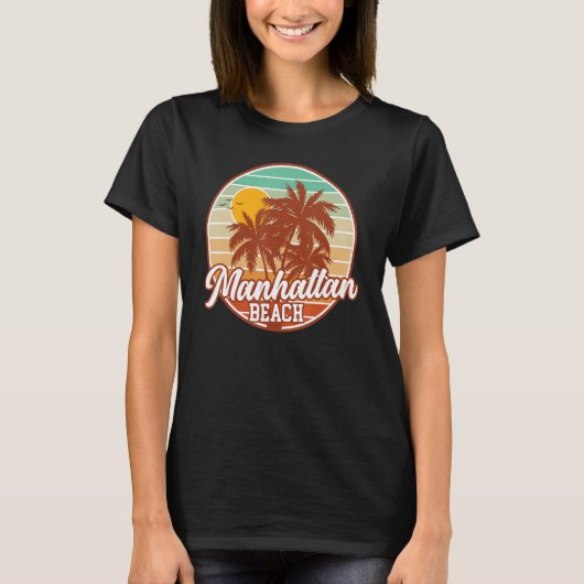 Vintag Vacation T-Shirt Manhattan Beach California (Vorderseite)