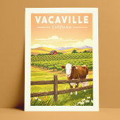 Vintag Vacaville California Postkarte