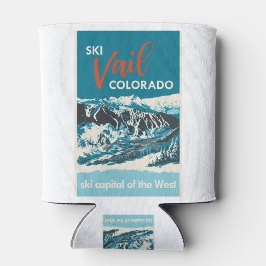 Vintag Vail Ski Poster Dosenkühler (Rückseite)