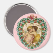 Vintag Valentine Afftektionate Cherubs Magnet (Vorderseite/Rückseite)