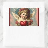 Vintag Valentine Angel Aufkleber (Tasche)