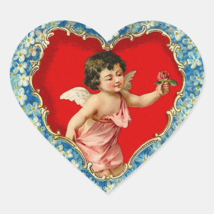 Vintag Valentine Angel Stickers