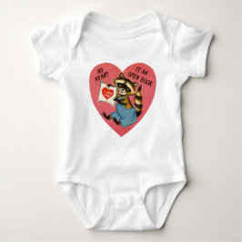 Vintag Valentine Baby Strampler