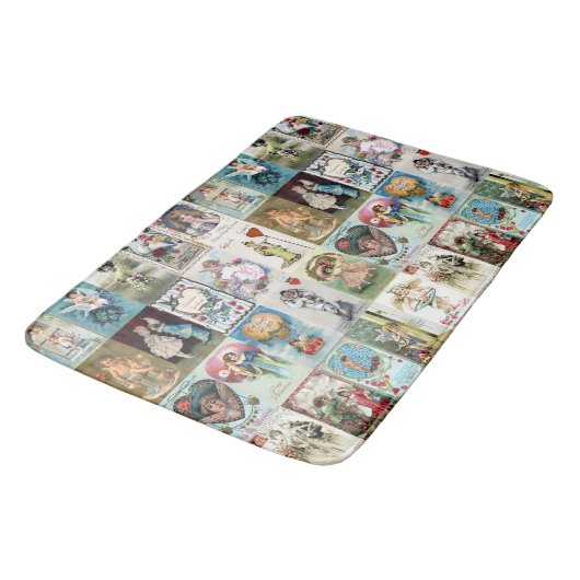 Vintag Valentine Badematte (Schrägansicht)