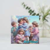 Vintag Valentine ~ BEST FRIEND ~ Kinder ~ Feiertagskarte (Stehend Vorderseite)