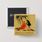 Vintag Valentine Button (Vorne & Hinten)